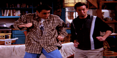 Joey and Chandler dancing