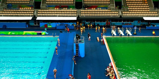 Green pool at the Olympics | ELLE UK