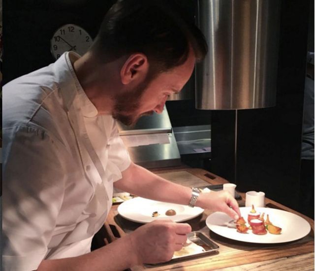 Jason Atherton cooking at Pollen Street Social, London