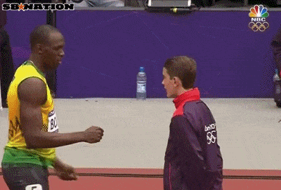 Usain Bolt fist bump | Elle UK August 2016