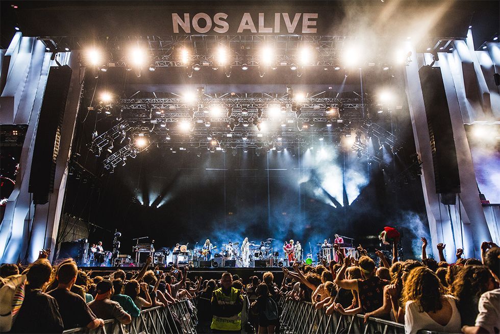 The stage at NOS Alive Festival , Lisbon, Portugal