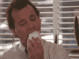 Bill Murray eating cake