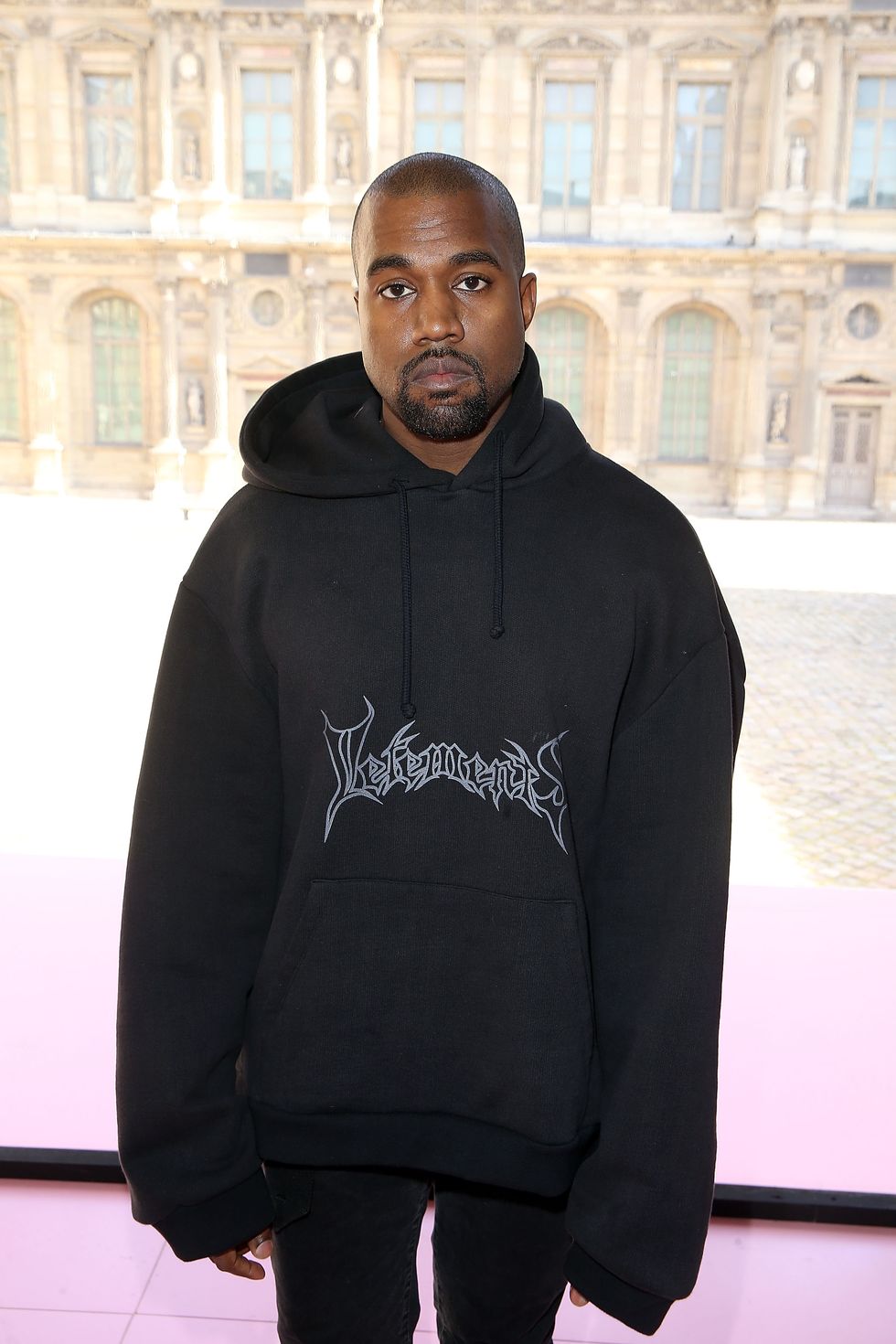 Kanye West looking glum | ELLE UK