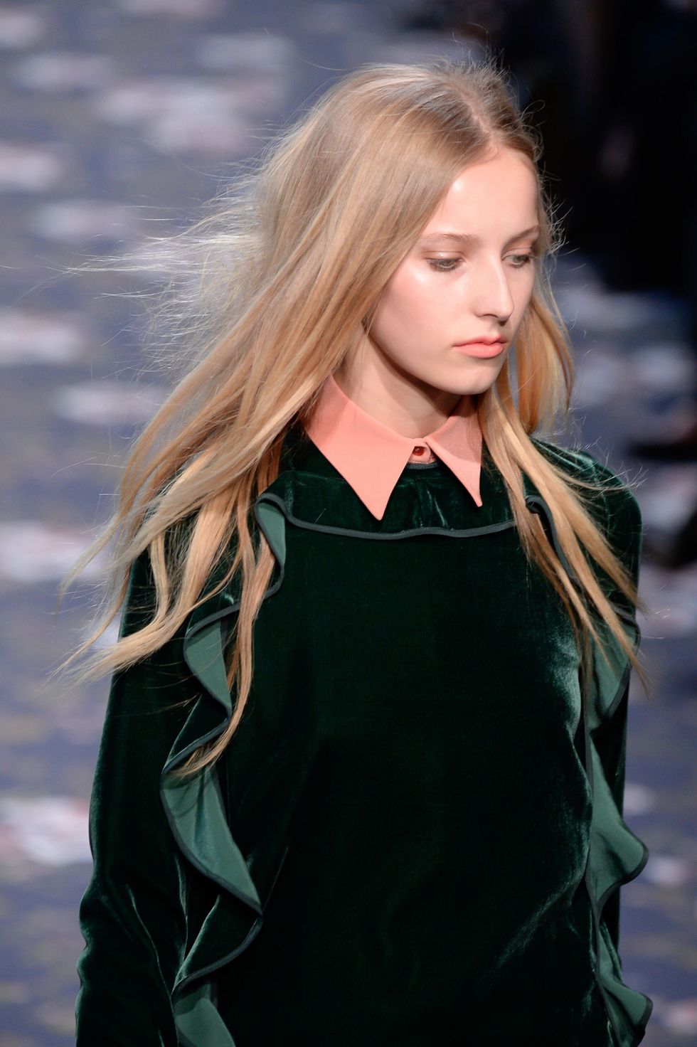 <p>For a relaxed take on the trend, it's Rochas who we are taking notes from. A simple, ruffled jumper and shirt </p>