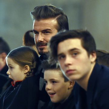 David Beckham borrows Victoria Beckham's make-up