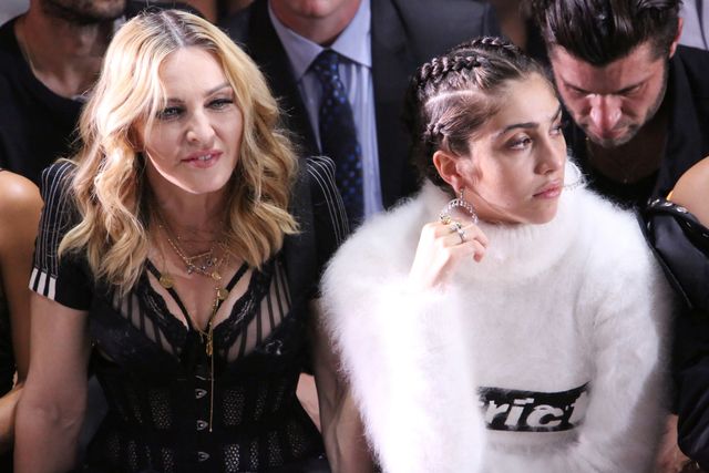 Lourdes sporting plaits and Madonna at Tommy Hilfiger New York Fashion Week show