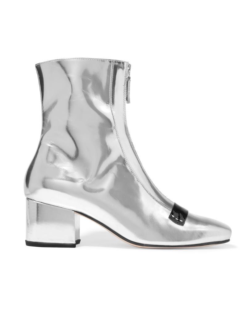 Boot, White, Grey, Leather, Silver, Fashion design, Still life photography, Synthetic rubber, 