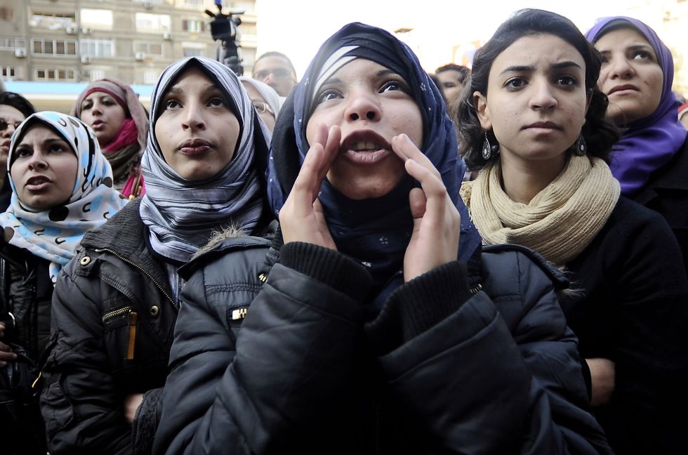 Women protest on streets of Egypt | ELLE UK