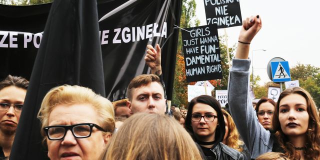 Polish women protest in strike | ELLE UK