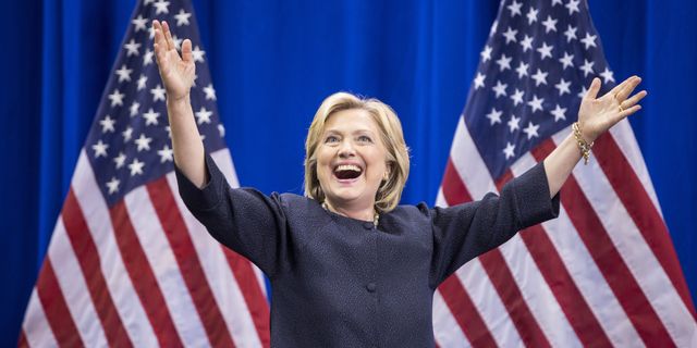 Hillary Clinton at speech | ELLE UK