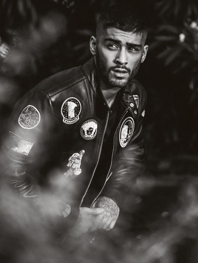 Zayn Malik in Versace jacket for September ELLE