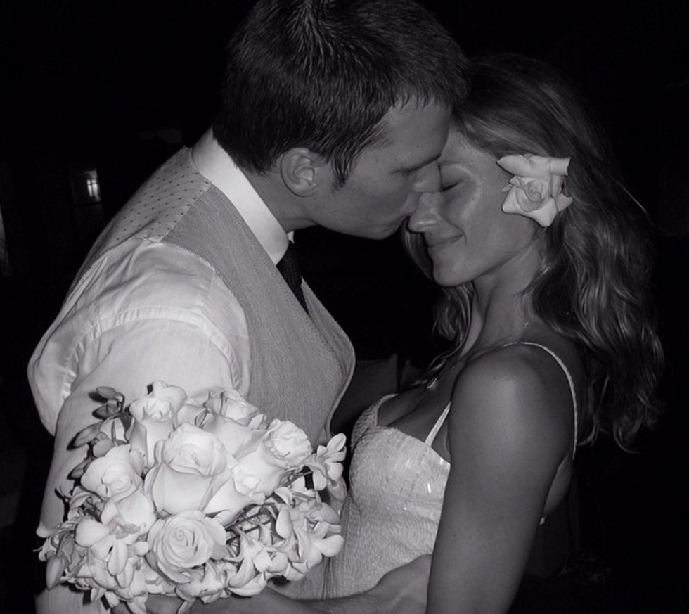 Gisele Bündchen on her wedding day, as shared to her Instagram account