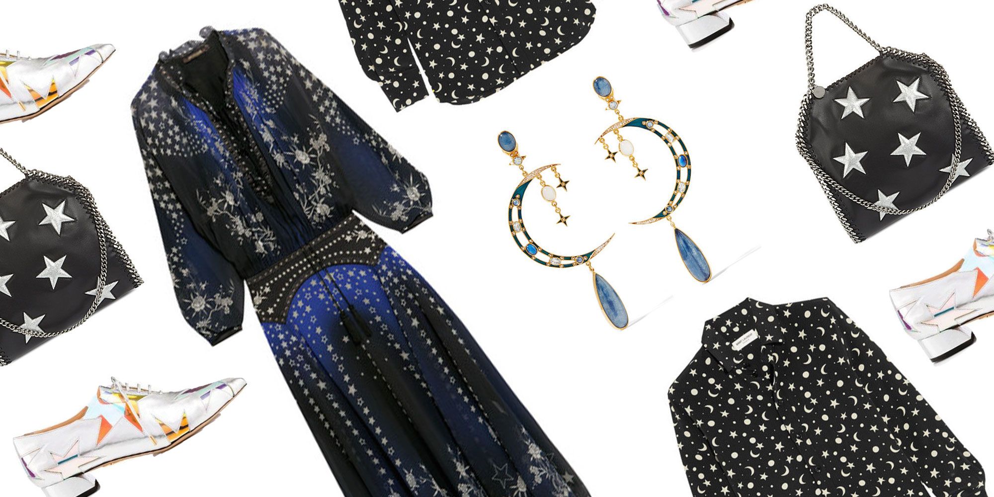 Vintage T-Shirt,Constellation Theme Star Fashion Personality Customization