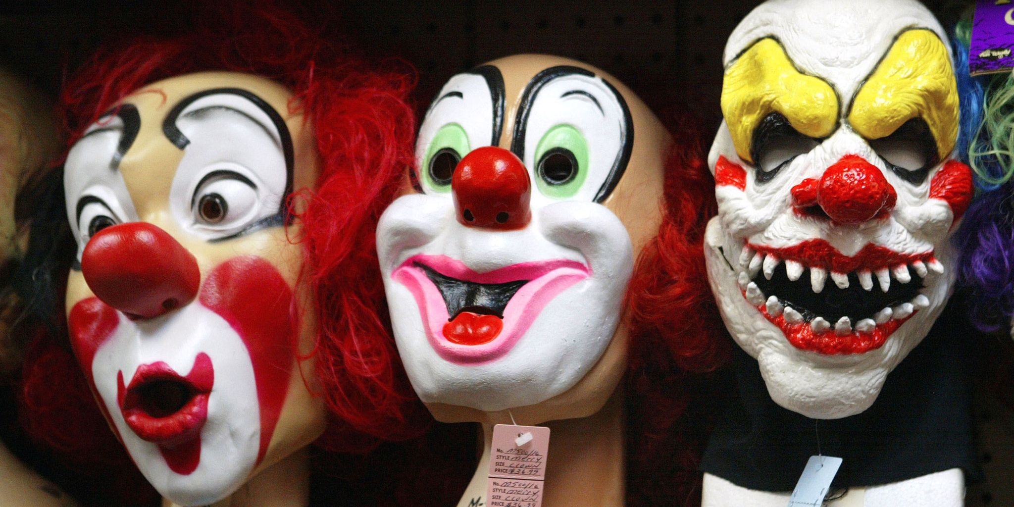 Clown masks for Halloween