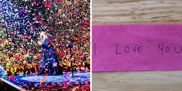 Adele pink confetti