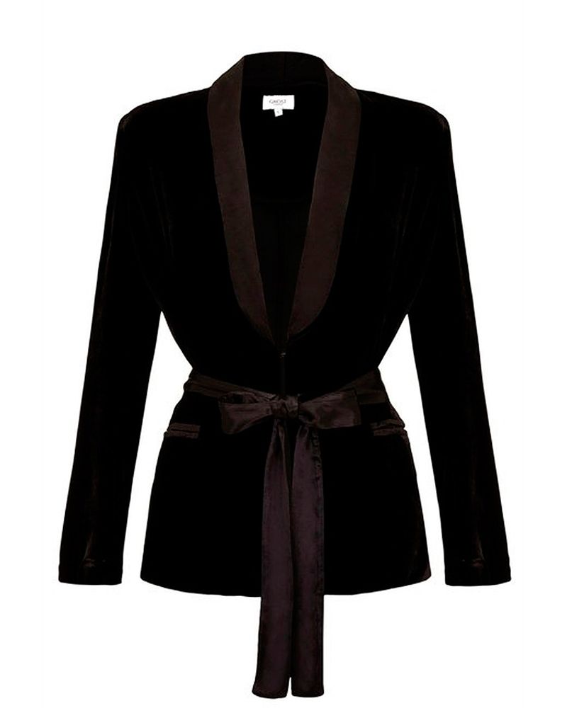 Collar, Sleeve, Textile, Standing, Formal wear, Style, Pattern, Fashion, Blazer, Black, 