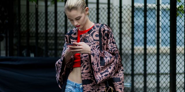 Instagram model on phone | ELLE UK