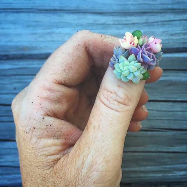 Finger, Blue, People in nature, Nail, Lavender, Thumb, Aqua, Cut flowers, Artificial flower, Ring, 