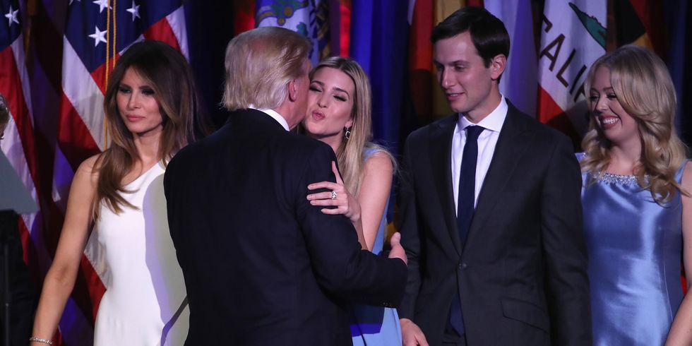 Donald Trump kisses his daughter Ivanka