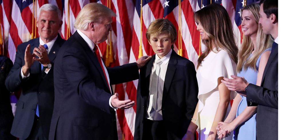 Donald Trump and his son Barron