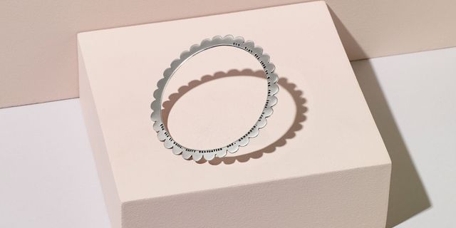Personalised scalloped bangle from Not on the High Street