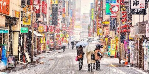 Tokyo snow fall | ELLE UK