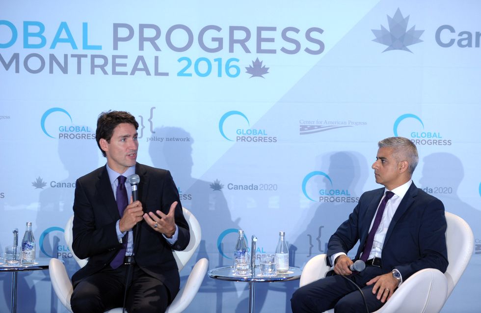 Justin Trudeau and Sadiq Khan, Montreal 2016 | ELLE UK