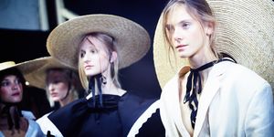 Nose, Mouth, Hat, Headgear, Costume accessory, Fashion, Youth, Costume, Costume design, Sun hat, 