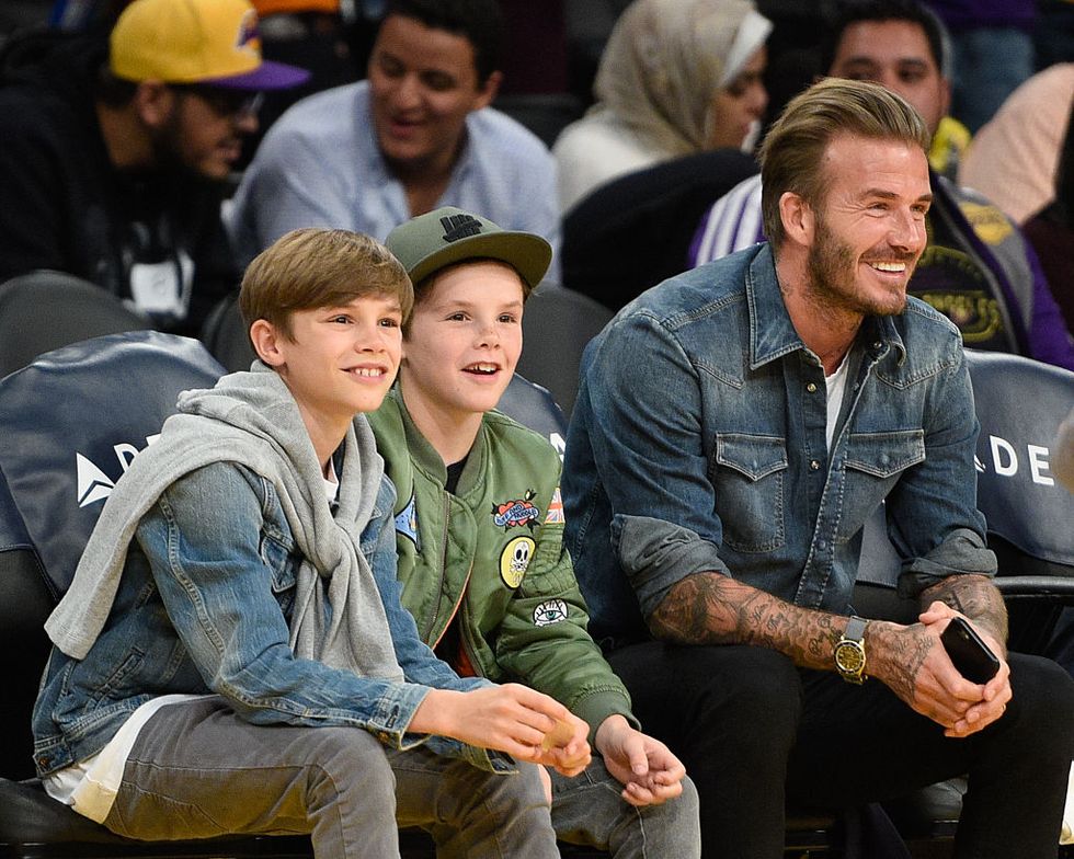 Romeo, Cruz and David Beckham