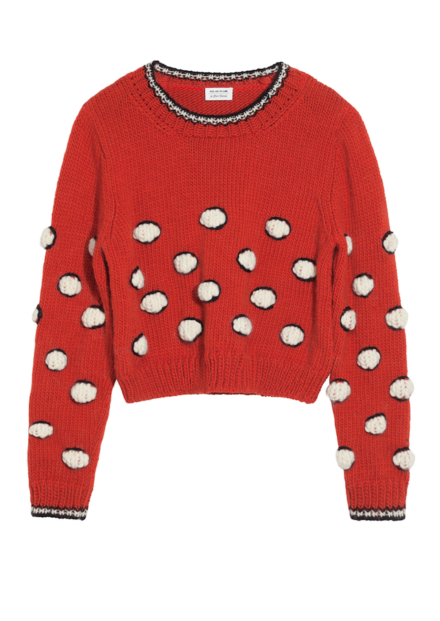 Product, Sleeve, Pattern, Textile, Red, Collar, Outerwear, White, Baby & toddler clothing, Sweater, 