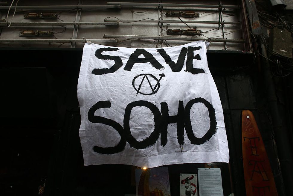 'Save Soho' sign