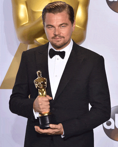 Leonardo DiCaprio finally gets his Oscar. 2016 pop culture moments.