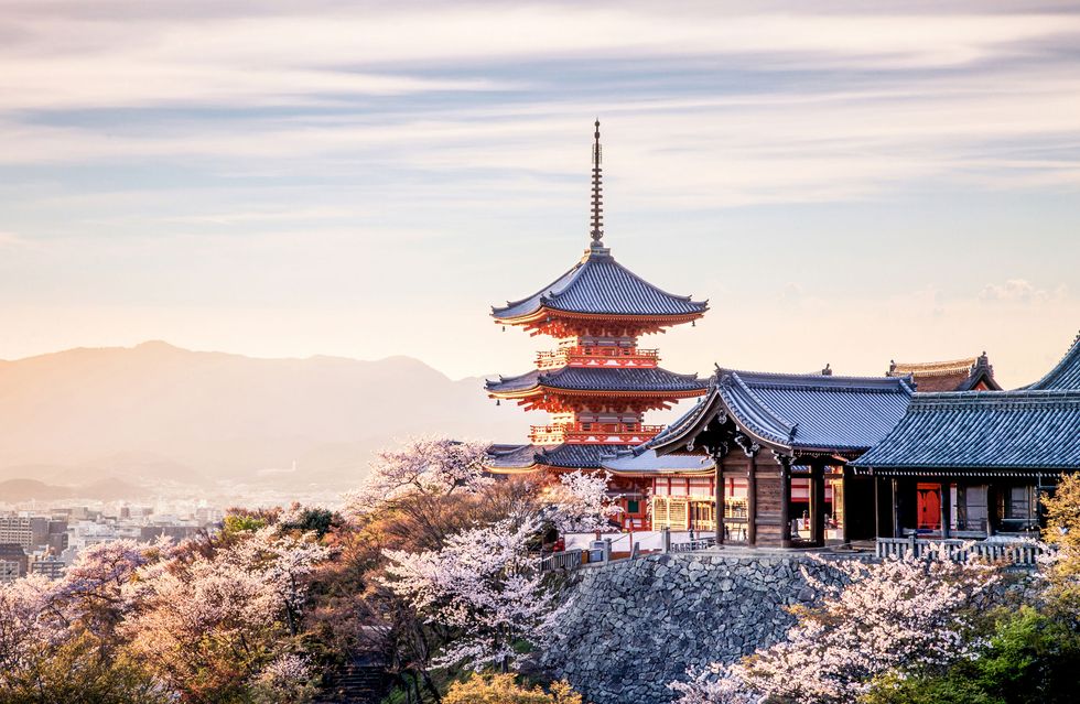 <p>Zen and tranquil, Kyoto is a breathtaking escape with its recognizable architecture and ancient temples that peek out above the tree tops. Take a ride down the Okazaki Canal during springtime for swoon-worthy look at the abundant flowering cherry blossoms that line the water's edge. </p>