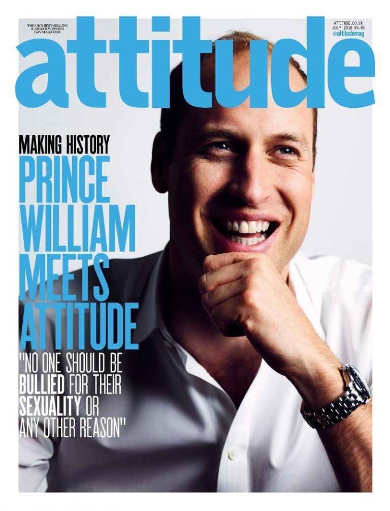 Prince William Attitude magazine cover