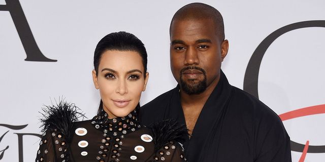 Kim Kardashian and Kanye West on red carpet | ELLE UK