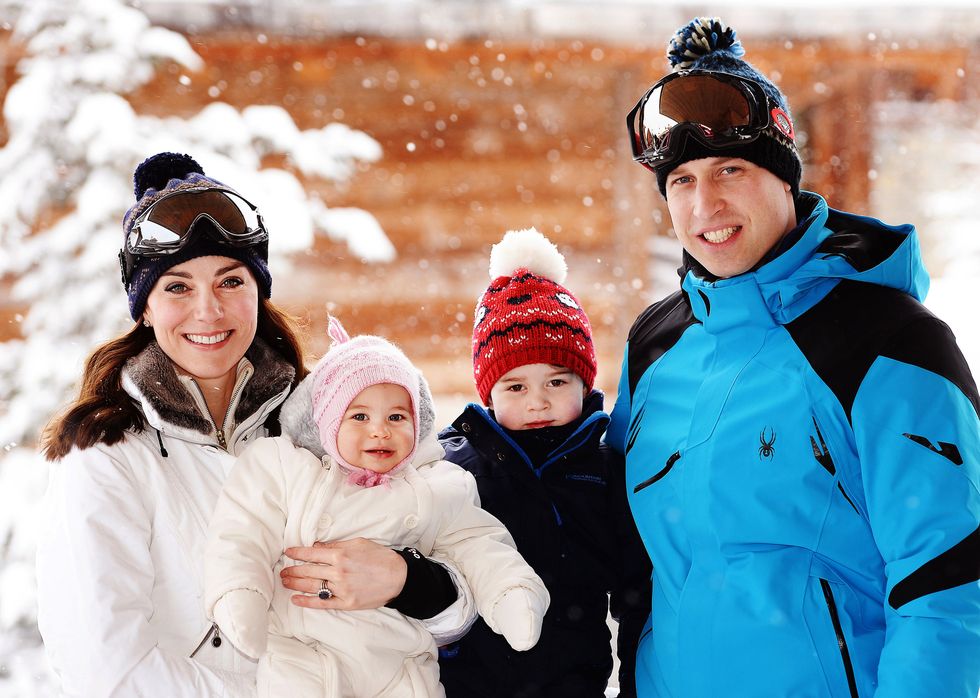The Royal Family skiing | ELLE UK