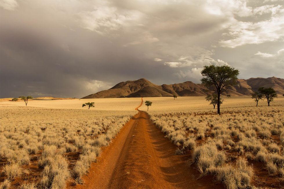 Namibia road in the desert