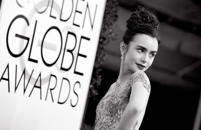 Lily Collins Golden Globes 2017
