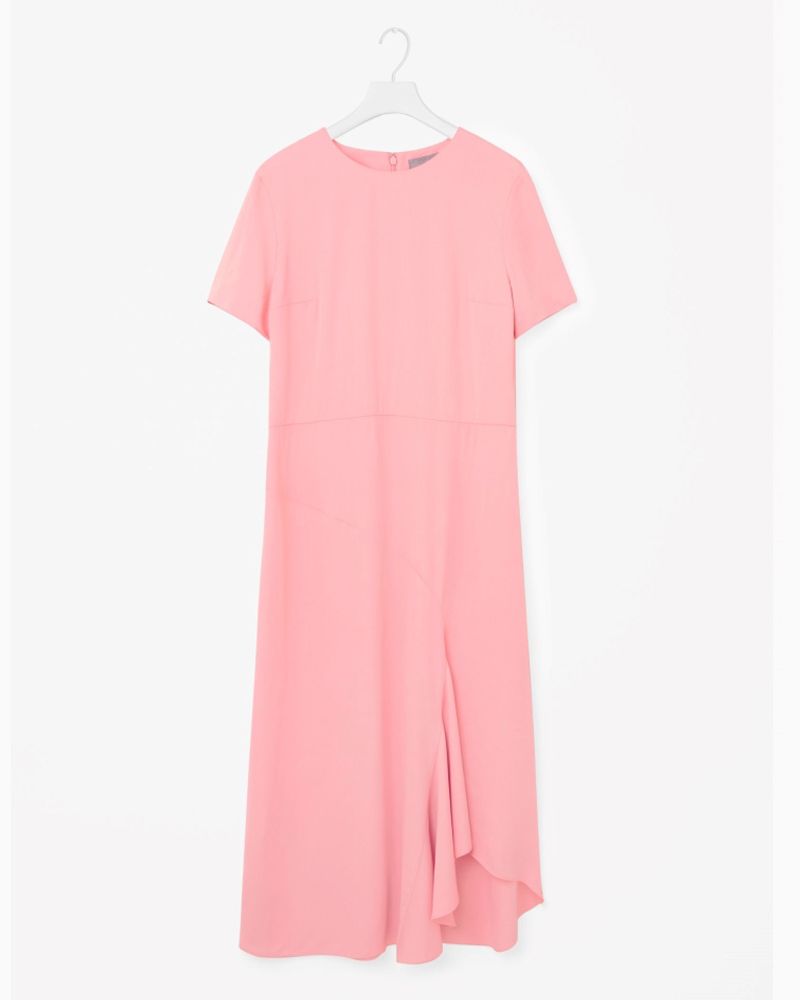 Product, Sleeve, Pink, Peach, Carmine, Magenta, One-piece garment, Day dress, Active shirt, Fashion design, 