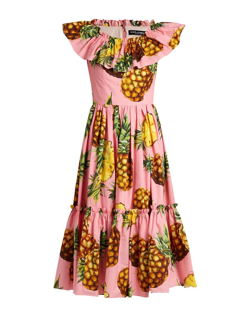 Top 50+ imagen dolce and gabbana pineapple dress - Abzlocal.mx