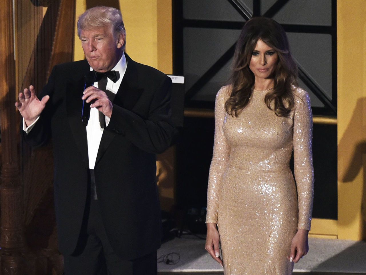 Melania trump 2025 reem acra gown