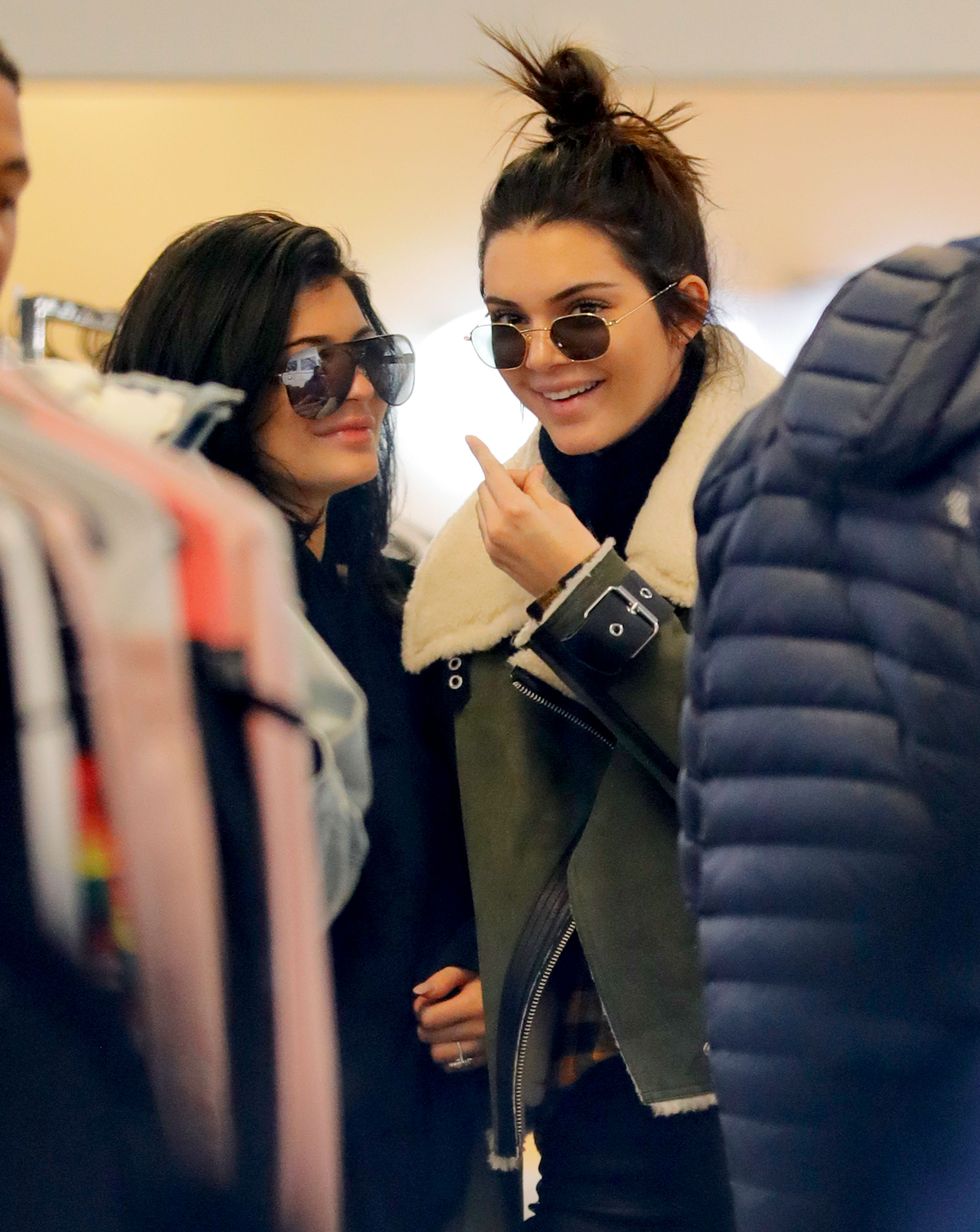 Kendall Jenner and Kylie Jenner shopping for diamonds in new york