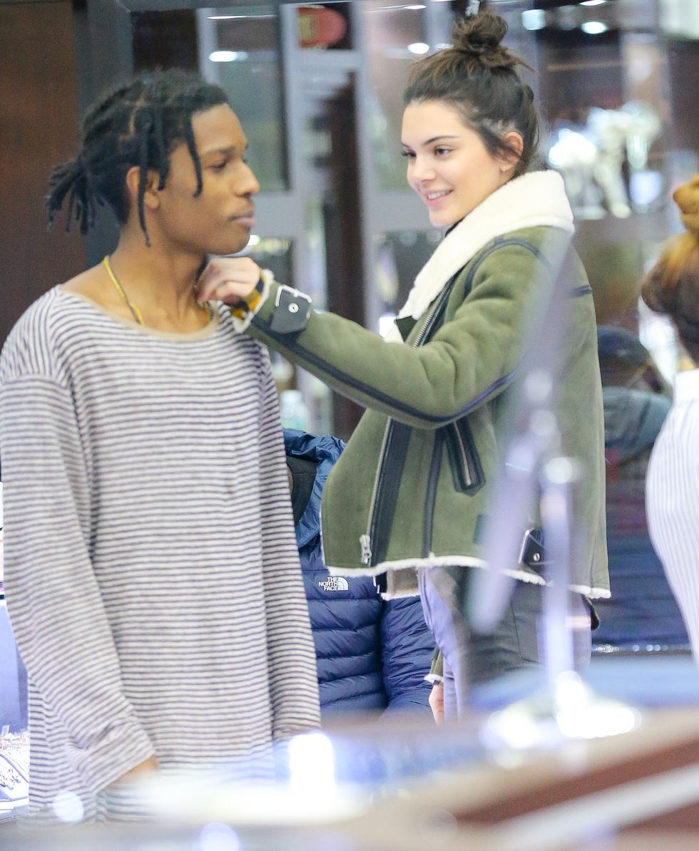 Kendall Jenner and ASAP Rocky shopping for diamonds in New York