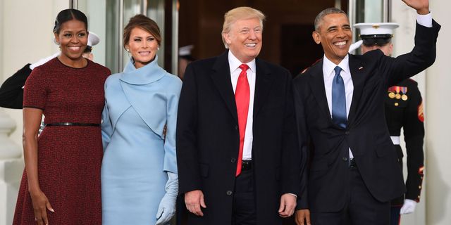 The Trumps and Obamas on inauguration day