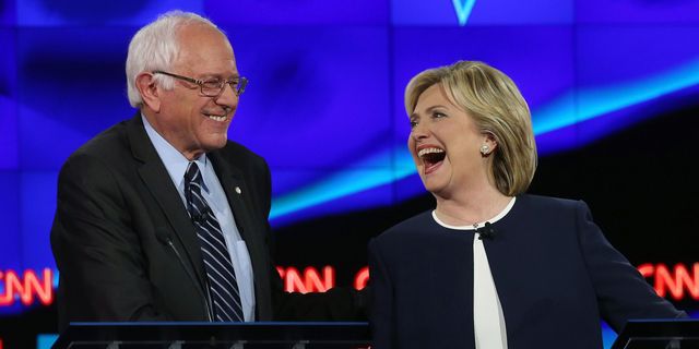 Bernie Sanders and Hillary Clinton | ELLE UK