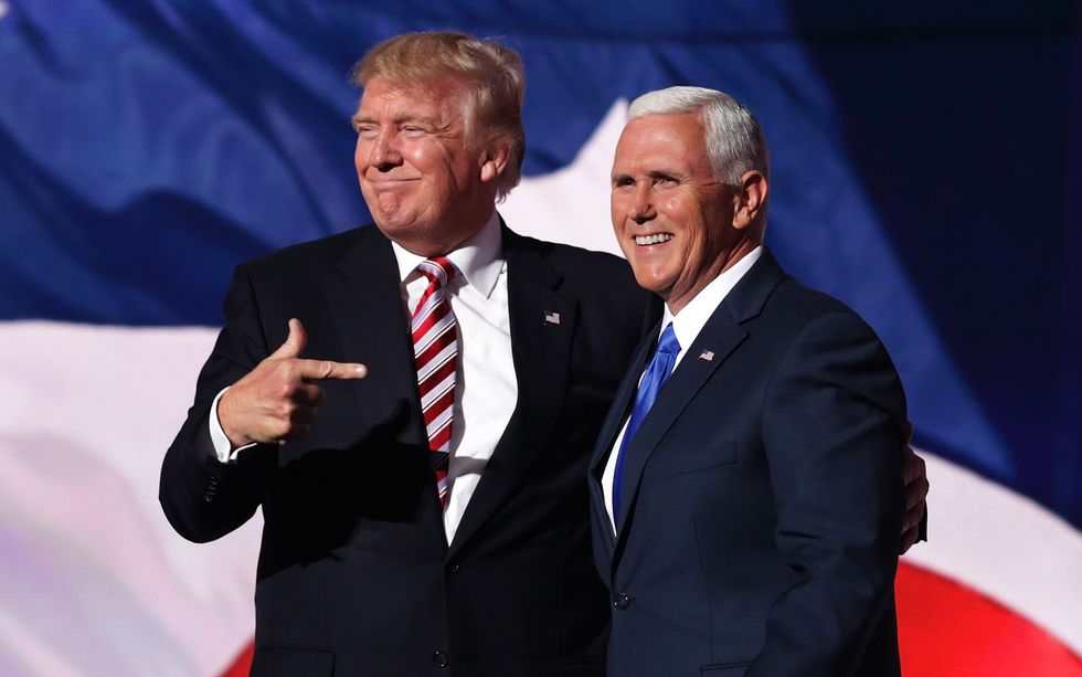 Mike Pence and Donald Trump | ELLE UK