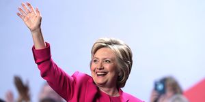 Hillary Clinton waving | ELLE UK