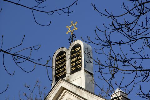 Jewish Synagogue rooftop at Josefov, Prague