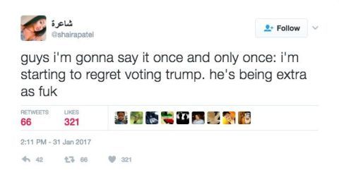 Trump regrets