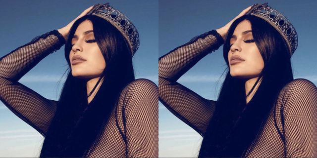 Kylie Jenner Holding Head Wearing Crown